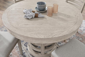 American Woodcrafters Heritage Coast 5-Piece Round Dining Set Sea Oat