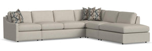 Flexsteel South Haven Sky Shell Fabric Stationary Sectional