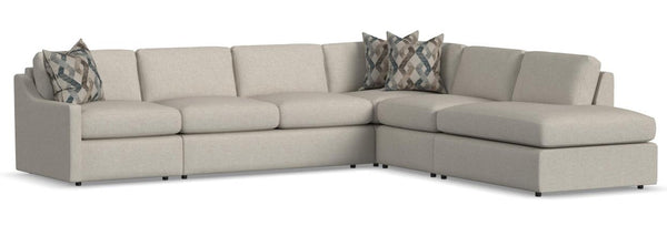 Flexsteel South Haven Sky Shell Fabric Stationary Sectional
