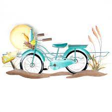 T.I. Design Beach Cruiser Bike Scene Wall Art