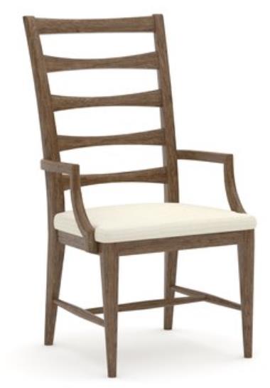 palmetto home panama jack 50th anniversary collection ladder back dining armchair in medium brown oak