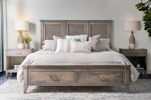 Yutzy Amish Champagne King Storage Bed in Champagne