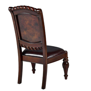 Steve Silver Antoinette 120-Inch 5-Piece Pedestal Dining Set With 24-Inch Leaf In Warm Brown Cherry
