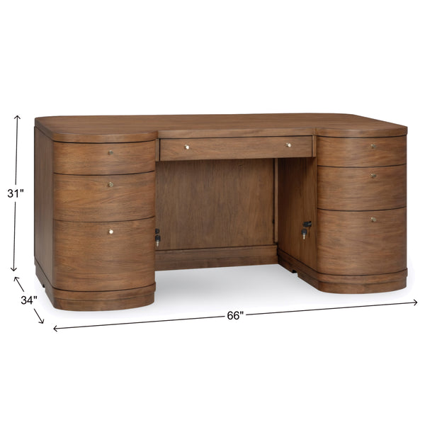 Aspen Home Caden Spiced Caramel 66-Inch Executive Desk