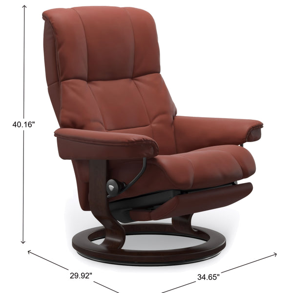 Stressless Mayfair Classic Power Large Recliner in Paloma Dark Henna