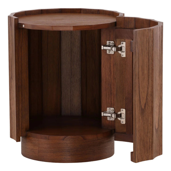 Dovetail Furniture Cadwell Storage Side Table in Brown