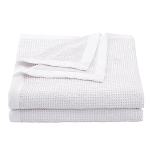 HiEnd Stonewashed Cotton Waffle Weave White King Coverlet