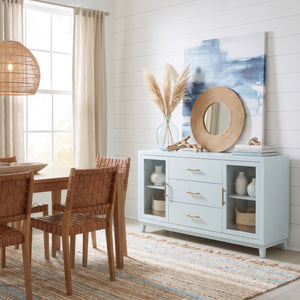 John Thomas Furniture Sanibel Dining Crate Server in Pure White