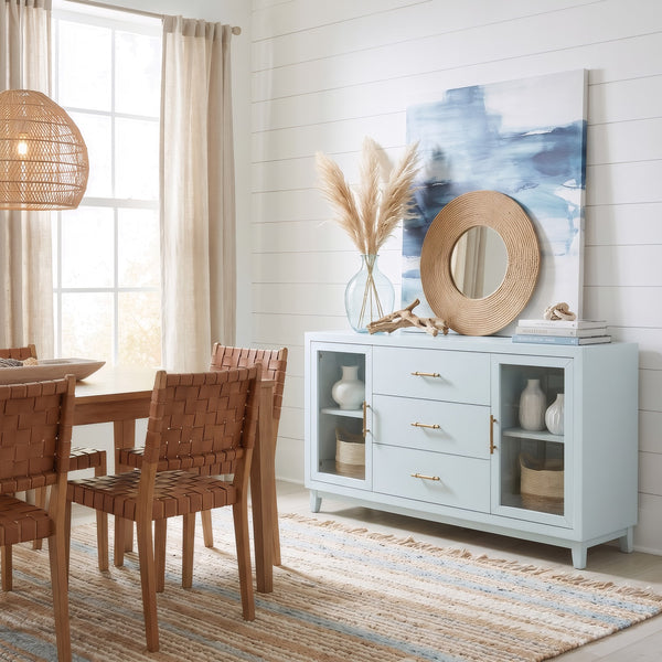 John Thomas Furniture Sanibel Dining Crate Server in Pure White