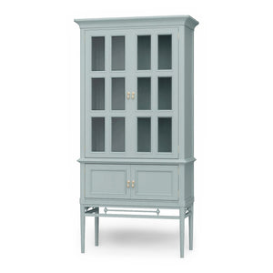 Bramble Seraphine Frosted Blue Display Cabinet with White Interior