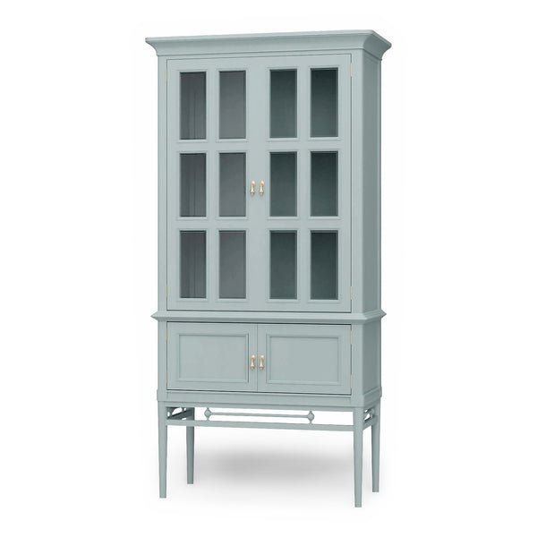 Bramble Seraphine Frosted Blue Display Cabinet with White Interior