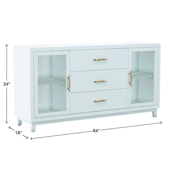 John Thomas Furniture Sanibel Dining Crate Server in Pure White