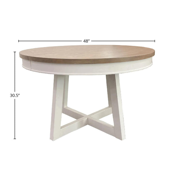 Parker House Americana Modern 48 Inch Round Dining Table with 18 Inch Leaf