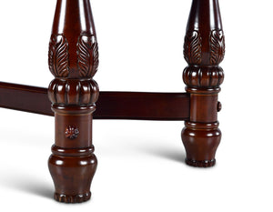 Steve Silver Antoinette 120-Inch 5-Piece Pedestal Dining Set With 24-Inch Leaf In Warm Brown Cherry
