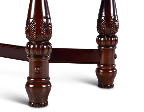 Steve Silver Antoinette 120-Inch 5-Piece Pedestal Dining Set With 24-Inch Leaf In Warm Brown Cherry