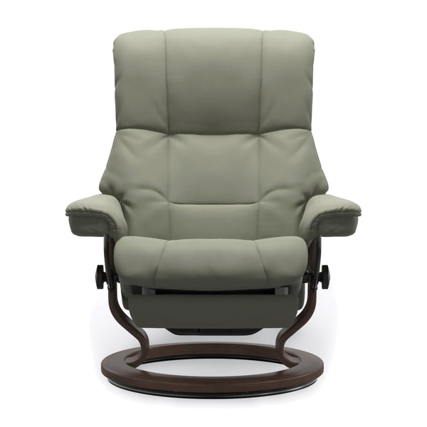 Ekornes Stressless Mayfair Large Classic Dual Power Leather Chair in Shadow Green