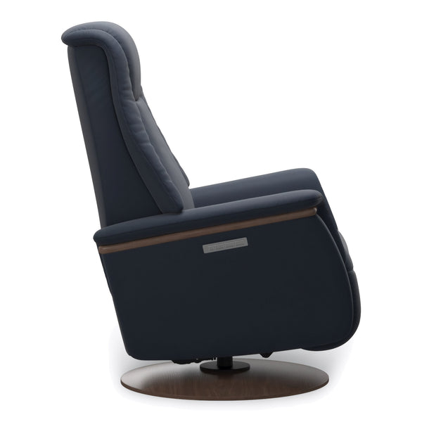 Ekornes Stressless Max Large Moon Base Chair in Oxford Blue