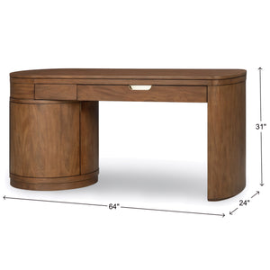 Aspen Home Caden Spiced Caramel 64-Inch Single Pedestal Desk