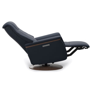 Ekornes Stressless Max Large Moon Base Chair in Oxford Blue