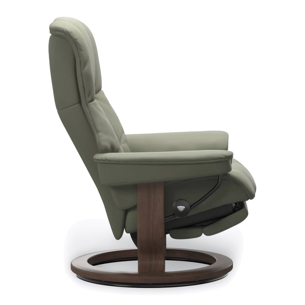 Ekornes Stressless Mayfair Large Classic Dual Power Leather Chair in Shadow Green