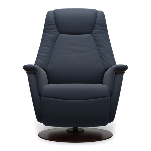 Stressless Max Medium Power Recliner in Paloma Oxford Blue