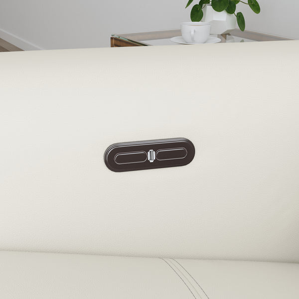 Flexsteel Aurora Leather Power Reclining Sectional Chise with Power Headrests