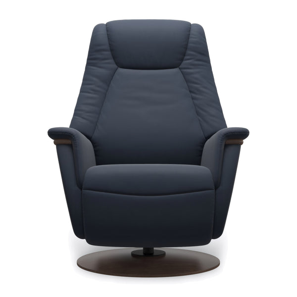 Ekornes Stressless Max Large Moon Base Chair in Oxford Blue