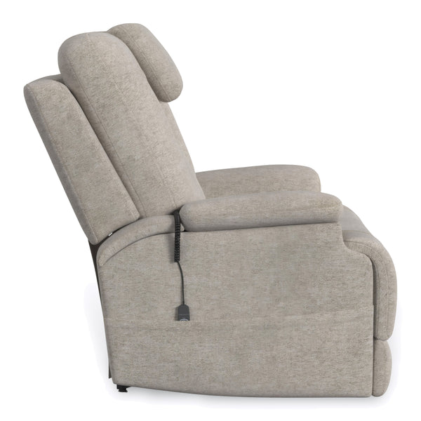 Flexsteel Zecliner Model 4+ Fabric Power Lift Recliner with Power Headrest & Lumbar, Heat & Massage in Shell