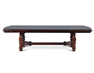 Steve Silver Antoinette 120-Inch 5-Piece Pedestal Dining Set With 24-Inch Leaf In Warm Brown Cherry