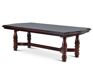Steve Silver Antoinette 120-Inch 5-Piece Pedestal Dining Set With 24-Inch Leaf In Warm Brown Cherry
