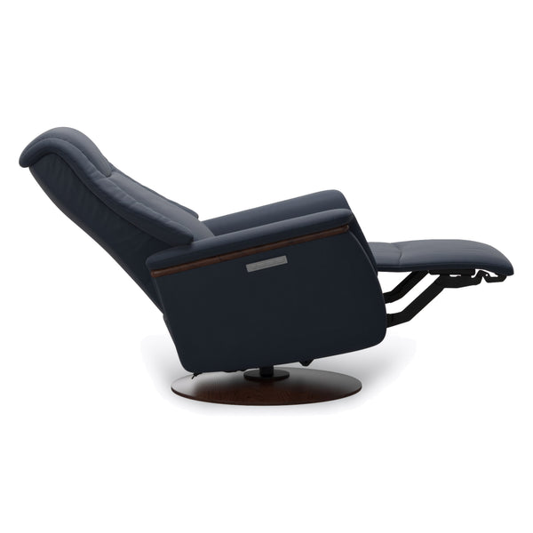 Stressless Max Medium Power Recliner in Paloma Oxford Blue