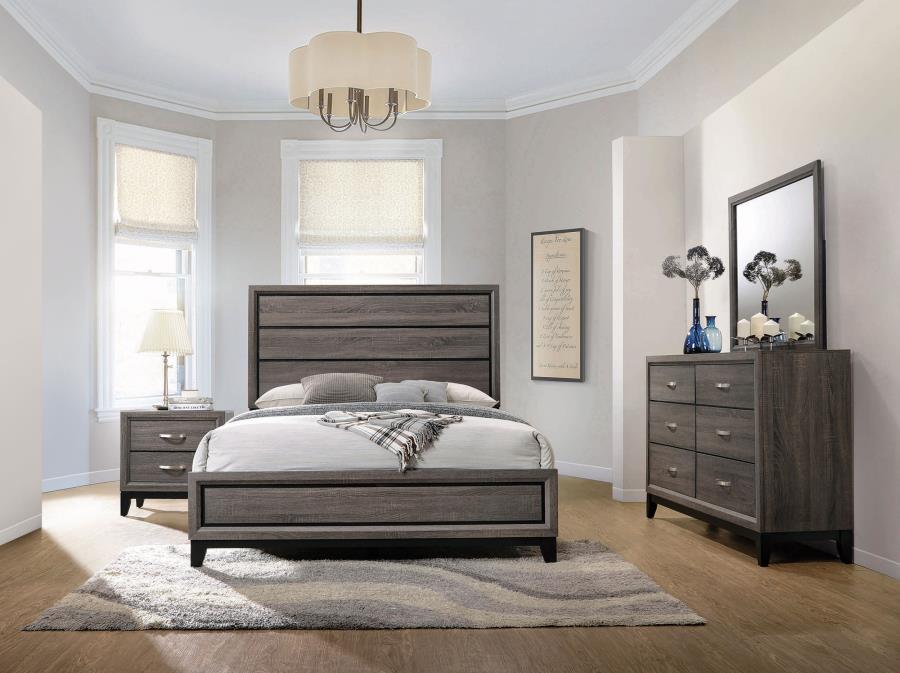 Coaster Watson 4-Piece Queen Bedroom Set Grey Oak