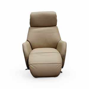 HTL Nude Leather Power TV Recliner Chair