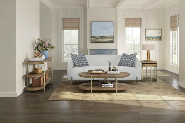 Heritage Serenity Bridges Console Table in Latte Finish