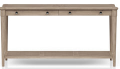 Heritage Coastal Breeze Living 2-Drawer Sofa Table with Shelf in Sand Finish