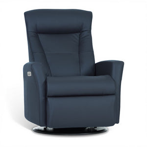 IMG Grove Triple Power Leather Large Relaxer Recliner in Pacific