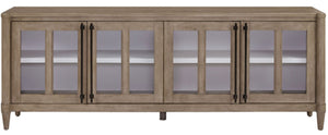 Heritage Coastal Breeze Living 80 Inch 4-Door Entertainment Console in Sand Finish