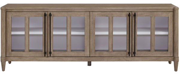 Heritage Coastal Breeze Living 80 Inch 4-Door Entertainment Console in Sand Finish