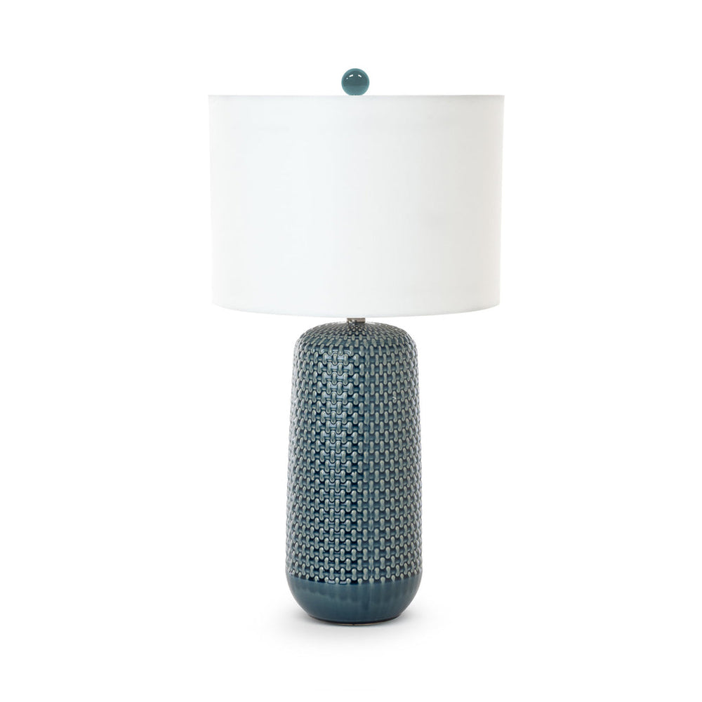 Seawinds Lux Lighting Marlin Blue Ceramic Table Lamp