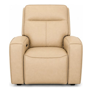 Moto Motion Cadence Triple Power Glider Recliner in Cream Leather
