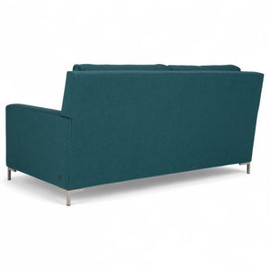 American Leather Bryson 69 Inch Pashmina Teal Fabric Full Comfort Sleeperwith Polished Nickel Finish