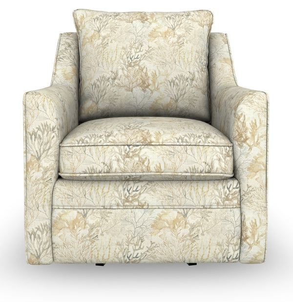 Best Home Aubrey Marina Fabric Pillow Back Swivel Chair