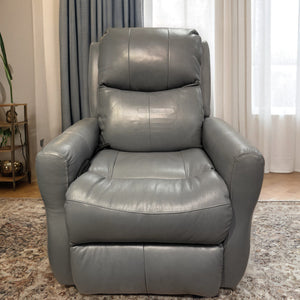 Southern Motion Fame Maximus Blue Sky Leather Power Rocker Recliner