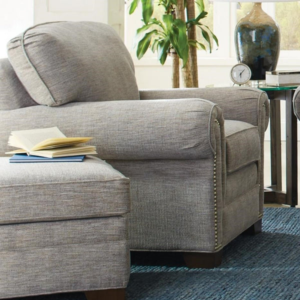 Craftmaster Comic Traditional Accent Ottoman with Manhattan Finish