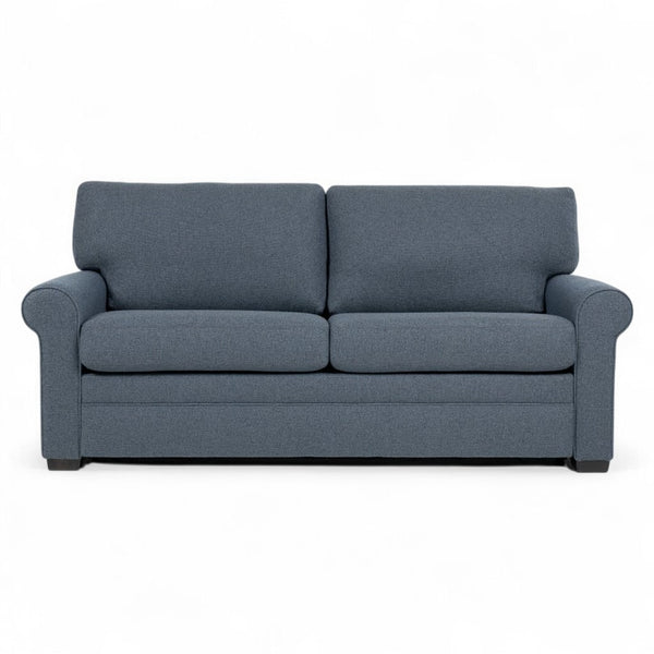American Leather Gaines 78 Inch onic Indigo Fabric Queen Comfort Sleeper with Mink Finish