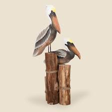 T.I. Design Pelicans On Piling Tabletop Large