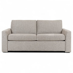 American Leather Clara 77 Inch Quinn Pebble Fabric Queen Plus Comfort Sleeper
