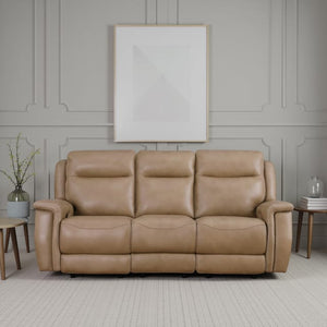 Leather Italia Fischer Zero Gravity Saddle Leather Sofa with USB, Power Headrest & Footrest