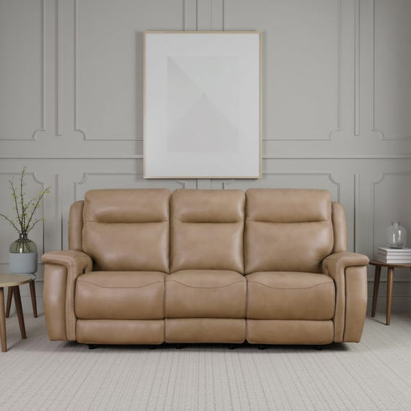 Leather Italia Fischer Zero Gravity Saddle Leather Sofa with USB, Power Headrest & Footrest