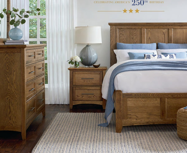 Vaughan-Bassett Jamestown Natural Oak King Mansion Panel Headboard